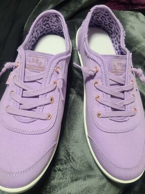 BOBS From SKETCHERS Casual Women's Lavender Canvas Sneakers
